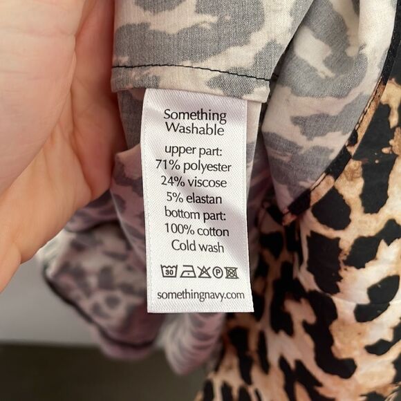 Something Navy Tara Cut Out Maxi Dress Leopard XS - Picture 7 of 9